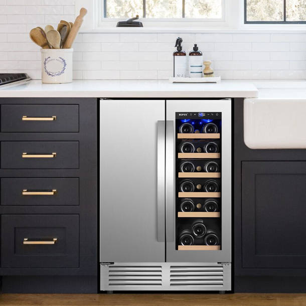 Velivi 24 inch 18 Bottle and 57 Can Dual Zone BuiltIn/Freestanding